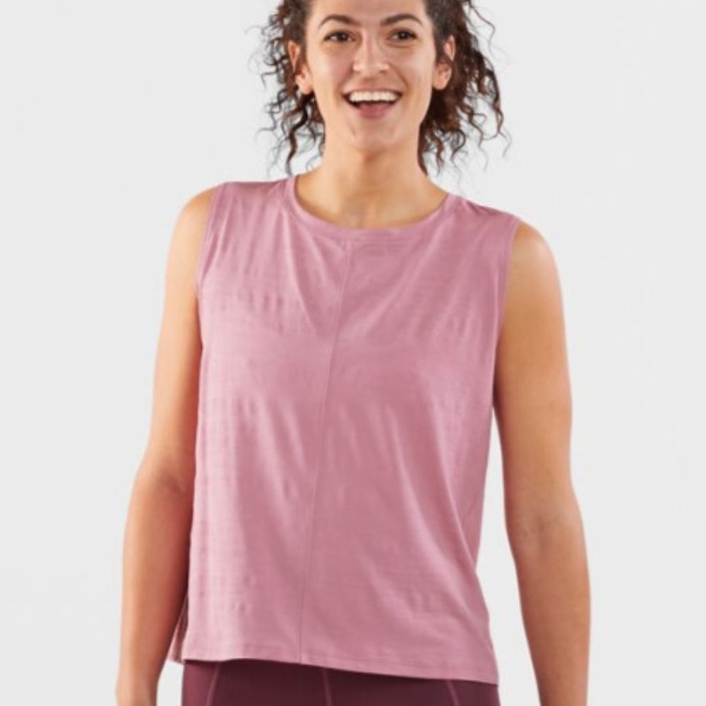 Title Nine Women's Phoenix Pleat Back Tank Top Medium Green